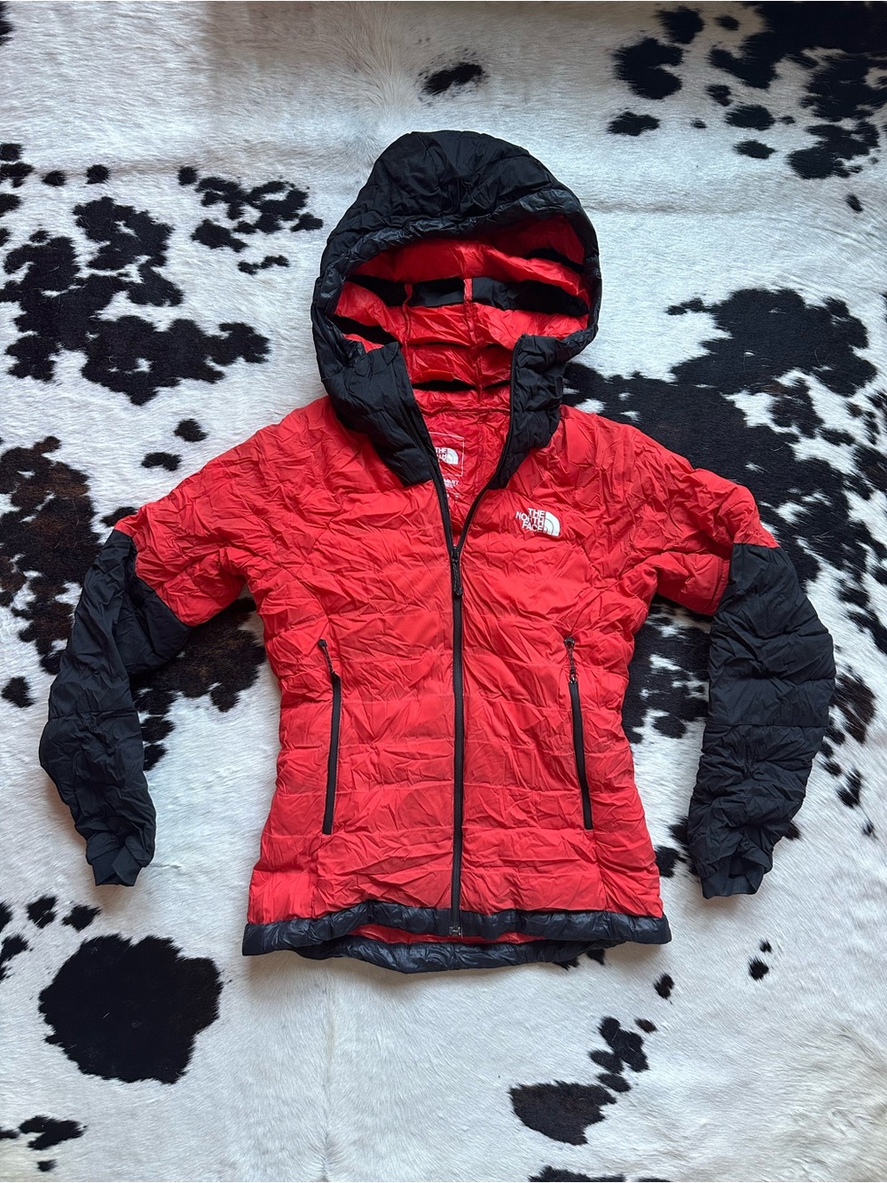 The North Face Summit Series 50/50 Red & Black Down Jacket Small